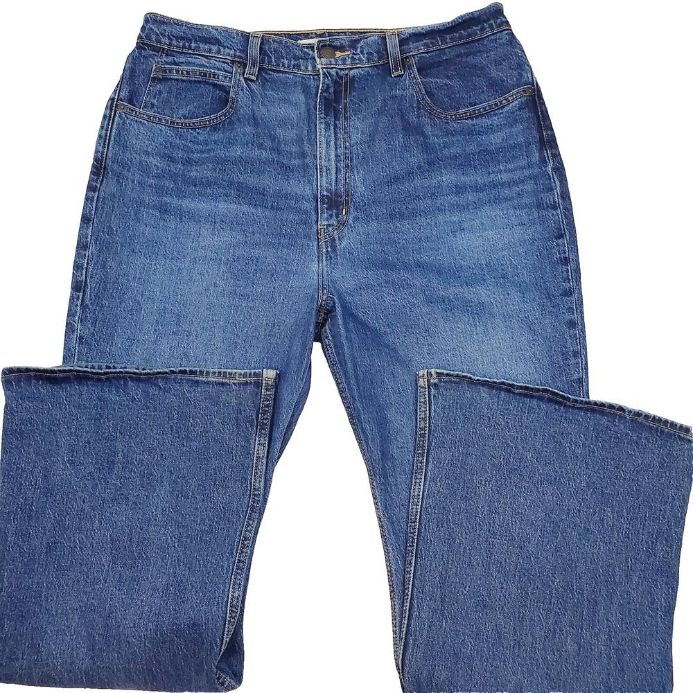 Levi's Big E High Flare Jeans Womens 33X30 Premium Blue Denim Pants Rare & Retro